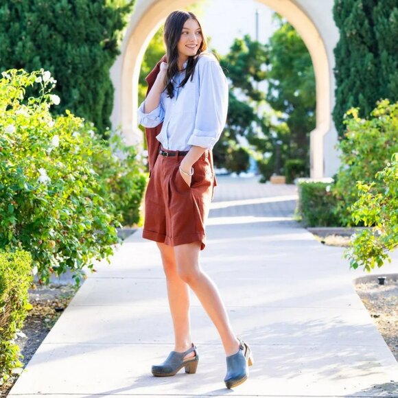 NEW DANSKO SASSY CLOGS GREY SLATE MILLED BURNISHED LEATHER SHOES WOMENS 40 9 9.5 - Picture 3 of 13